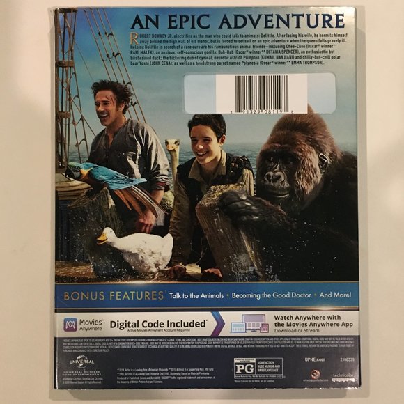 Universal Pictures DOLITTLE Blu-Ray & DVD Set - Picture 5 of 5